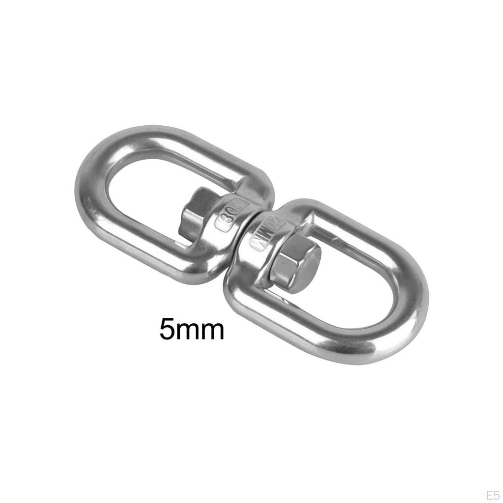 Double Ended Swivel Eye Hook Stainless Steel Rings Shackle Connector
