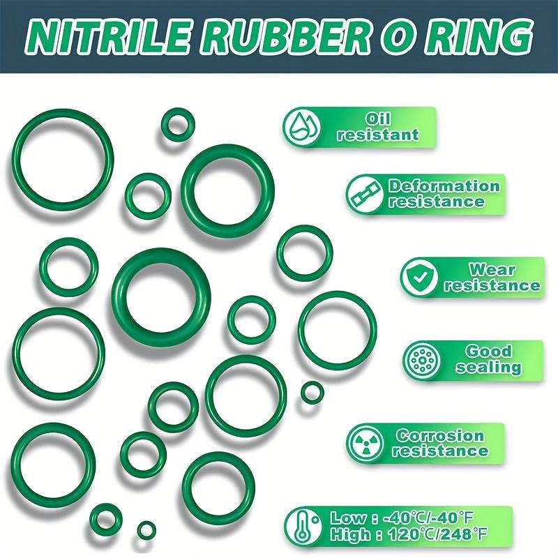 Kit de O-Rings para Ar Condicionado com 595 peças, 36 Tamanhos de Anéis O de Borracha de Vedação Conjunto Sortido para Compressor Automotivo A/C Reparo de Tubulação