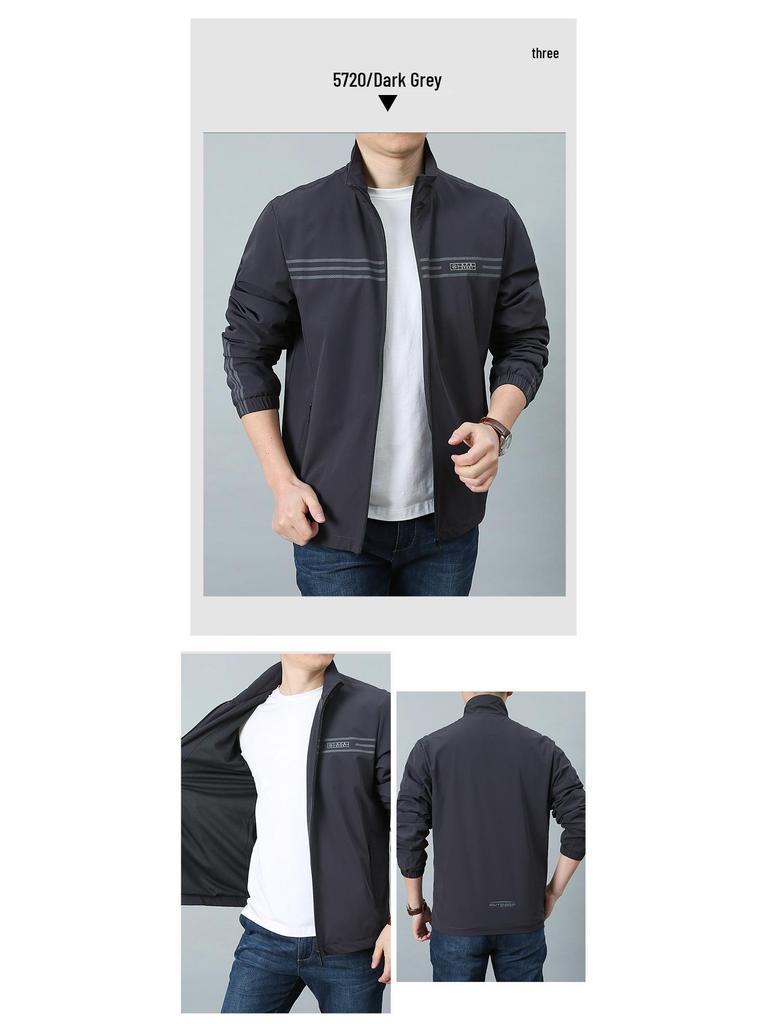 Men's Stretch Casual Solid Color Autumn Jacket, 2025 Trend
