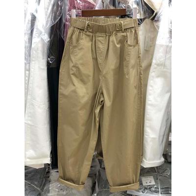 High Waist Cotton Harem Pants - Women's Summer Loose Fit, Slim, Pear Shape, Large Size Casual Overalls