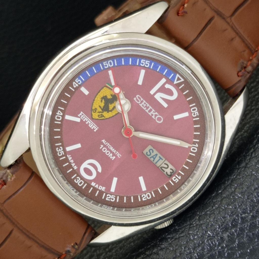 

ЯПОНИЯ ВИНТАЖНЫЕ МУЖСКИЕ АВТОМАТИЧЕСКИЕ ЧАСЫ SEIKO 7019A ЦИФЕРБЛАТ FERRARI a700543-5 R203-a700543