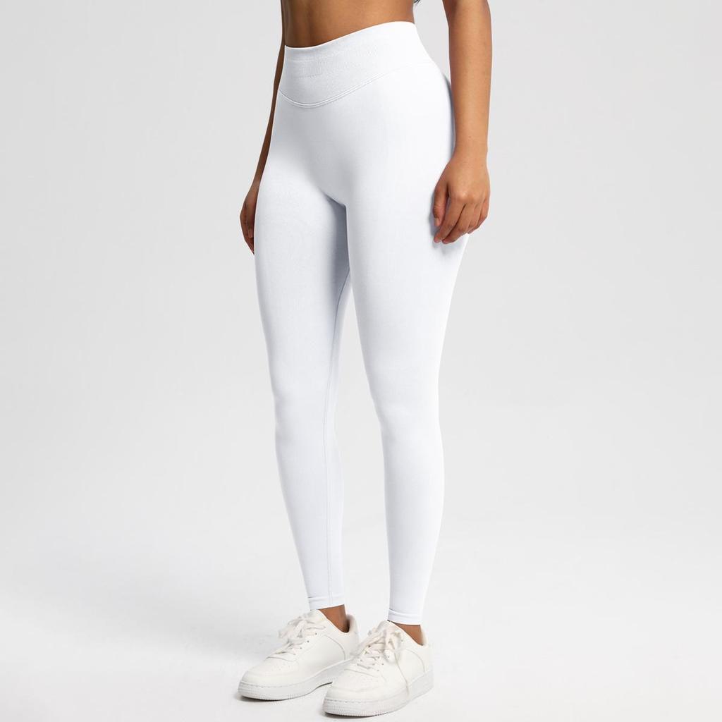 Pantalon de Yoga Fitness Sans Couture Taille Basse: Leggings push-up, moulants, haute performance.