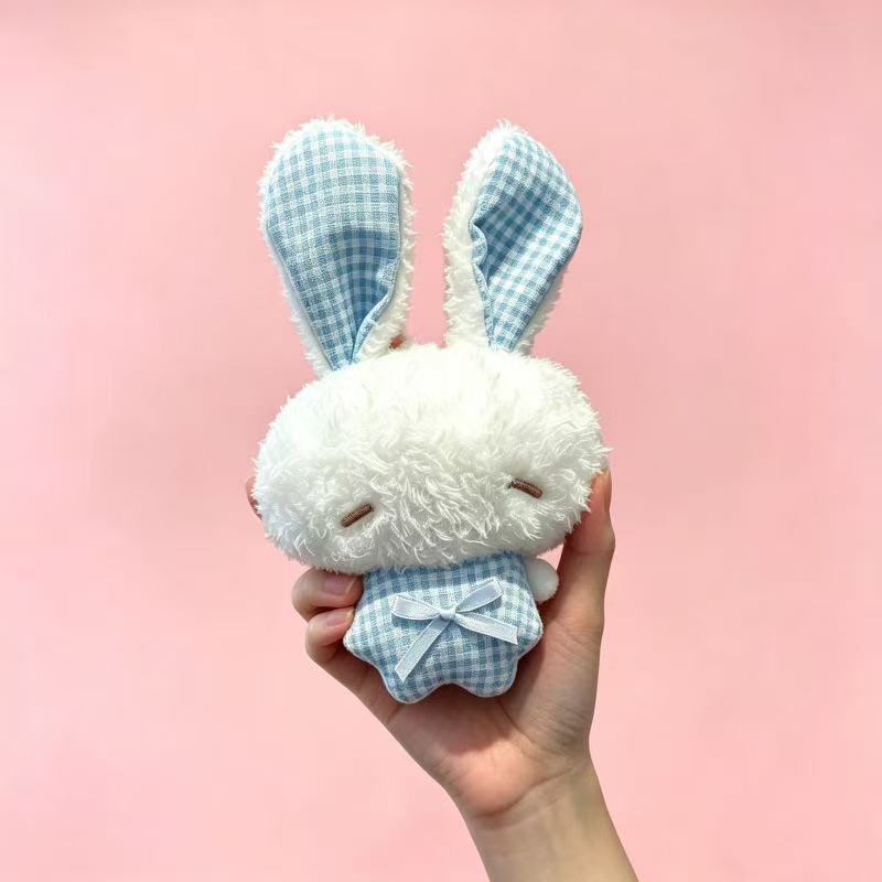 Plush Angel Bunny Keychain With Soft Short Plush For Kids And Teens