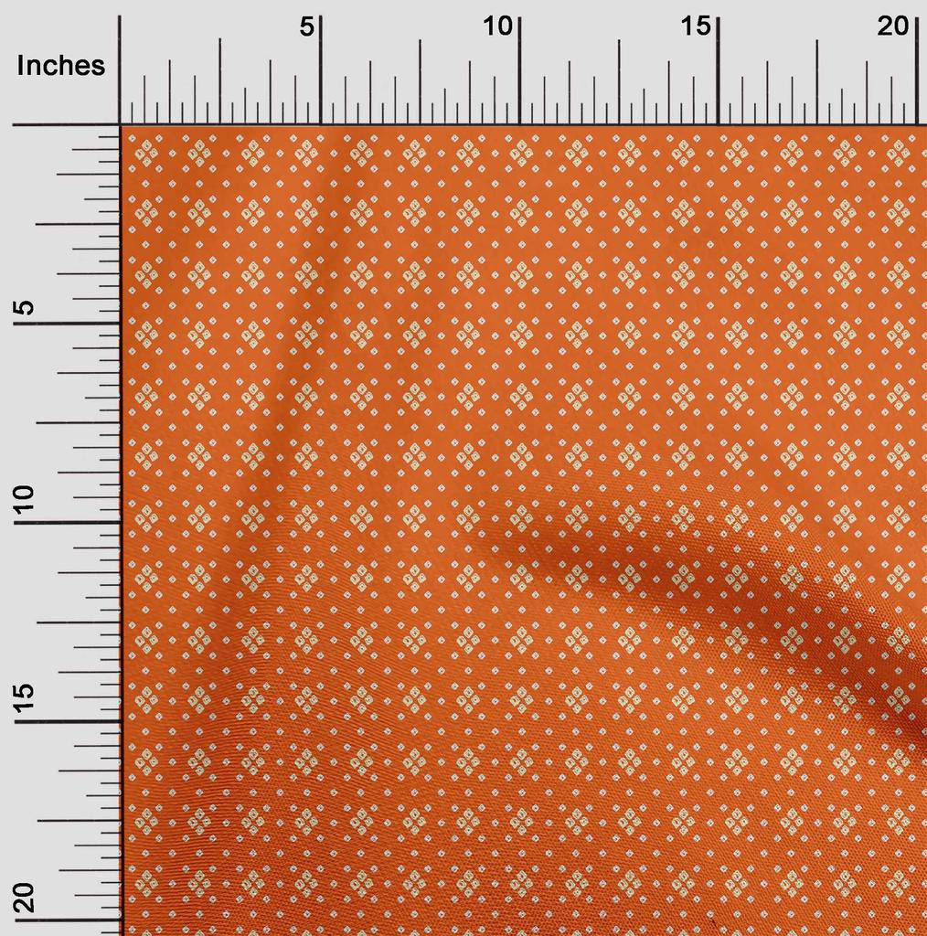 oneOone Cotton Flex Carmine Red Fabric Small Motif Bandhani Quilting Supplies Print Sewing Fabric By The Yard 40 Inch
