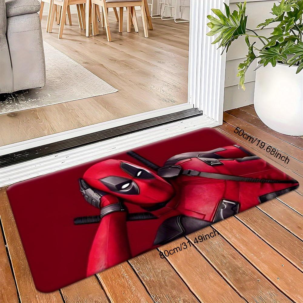 1pc Polyester Doormats Deadpool 2D FLAT welcome Outdoor Rugs, living room bedroom Mat, kitchen corridor bathroom washing machi