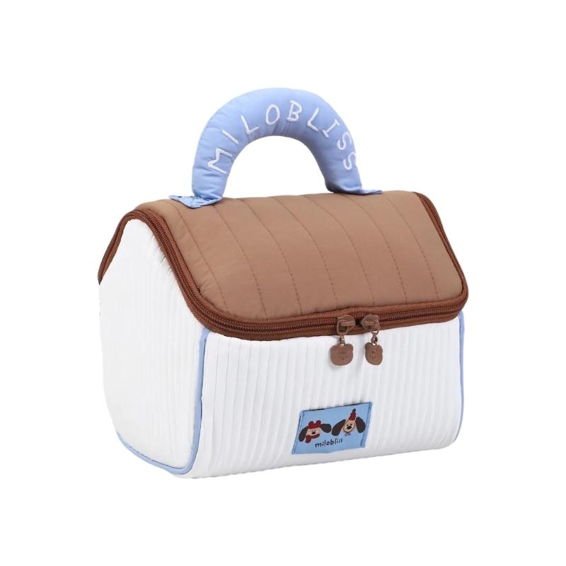 Handheld Makeup Bag Travel Cosmetic Bag Large Capacity Toiletry Bag Wash Bag Lovely House Skincare Storage Bag