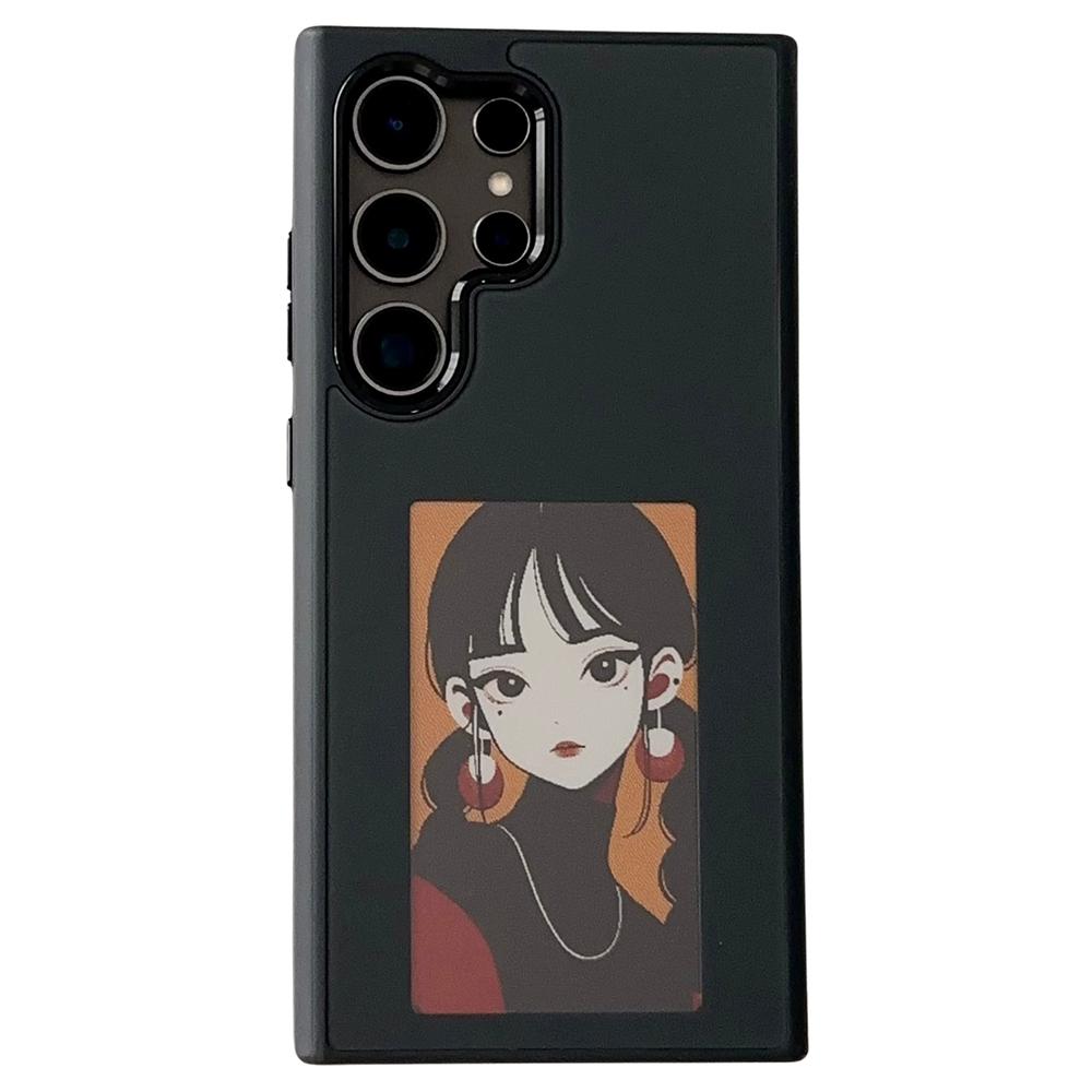 

Для Samsung Galaxy S23 Ultra Чехол для телефона с E Ink дисплеем, 4-цветный, с узором, настраиваемый чехол Black