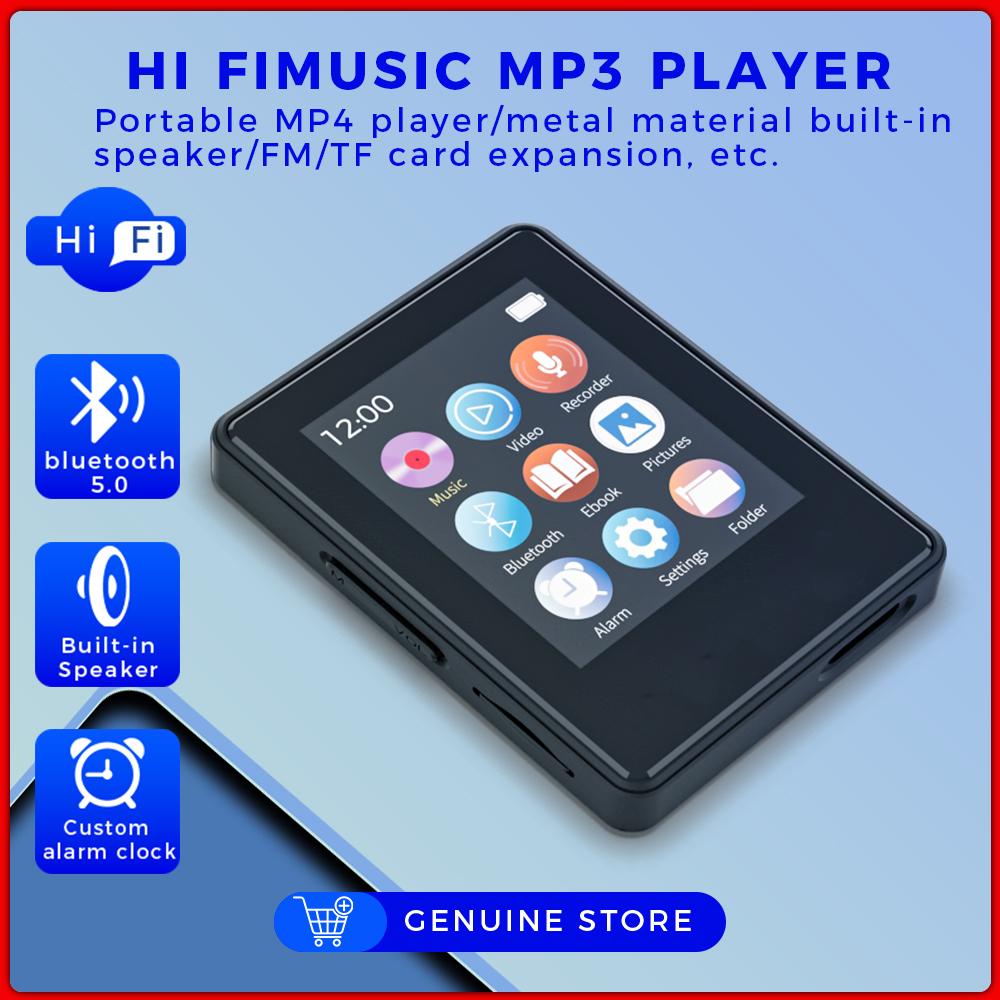 1.77inch Portable MP3 Player Bluetooth 5.0 Music Stereo Speaker Mini MP4 Video Playback With LED Screen Recording For Walkman