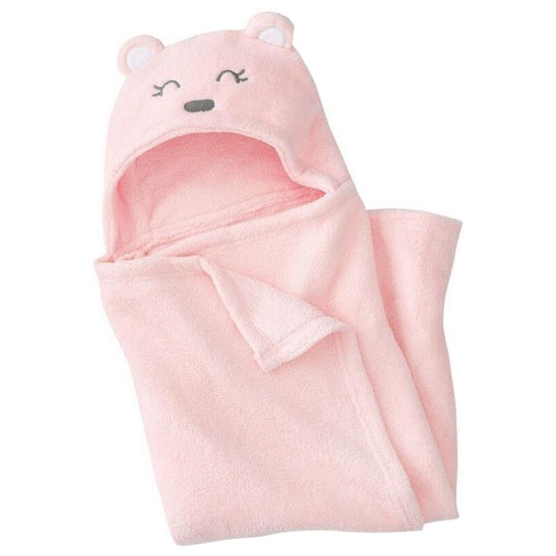 Baby Soft Blanket Child Bath Towel Cartoon Animal Shape Hooded Towel  Baby Wrapped Hooded Bathrobe