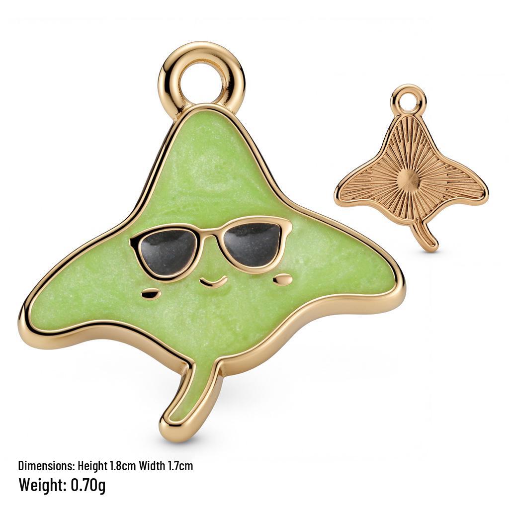 Colorful Alloy Ocean Charm Pendant for DIY Bracelets & Keychains