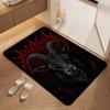 Satanic Black Goat Ritual Rectangular Rug Soundproof Noisereducing Carpet For Living Room Hallway Balcony Home Party Decor Halloween Gift