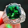 2026 New Luxury Fashion Green Zirconia Crystal Ring for Women's Engagement/Wedding/Anniversary Party Personalized Jewelry