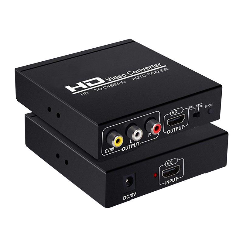 HDMI zu AV + HDMI Konverter: HDMI zu CVBS RCA Composite Video & Zwei-HDMI-Ausgang Verteiler