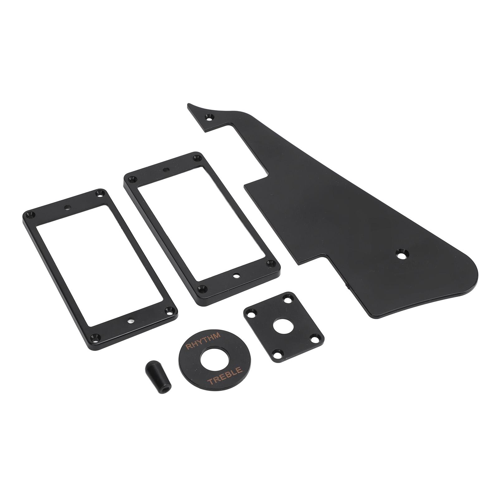 

1 комплект пластикового защитного гитарного звукоснимателя с двойной катушкой, черный набор задних пластин для LP
