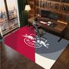 RB Leipzig Football Print Crystal Velvet Rug, Comfortable Water Absorbent Non Slip Indoor Floor Carpet