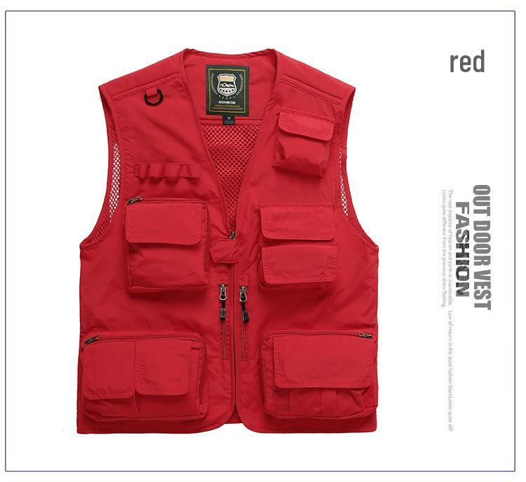 Custom Emergency Rescue Reflective Vest with Logo for Red Cross, Volunteer, and Communication Liaison