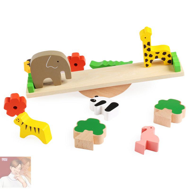 Animal Seesaw Balance Beam - Educational Stacking Blocks for Ages 3-6