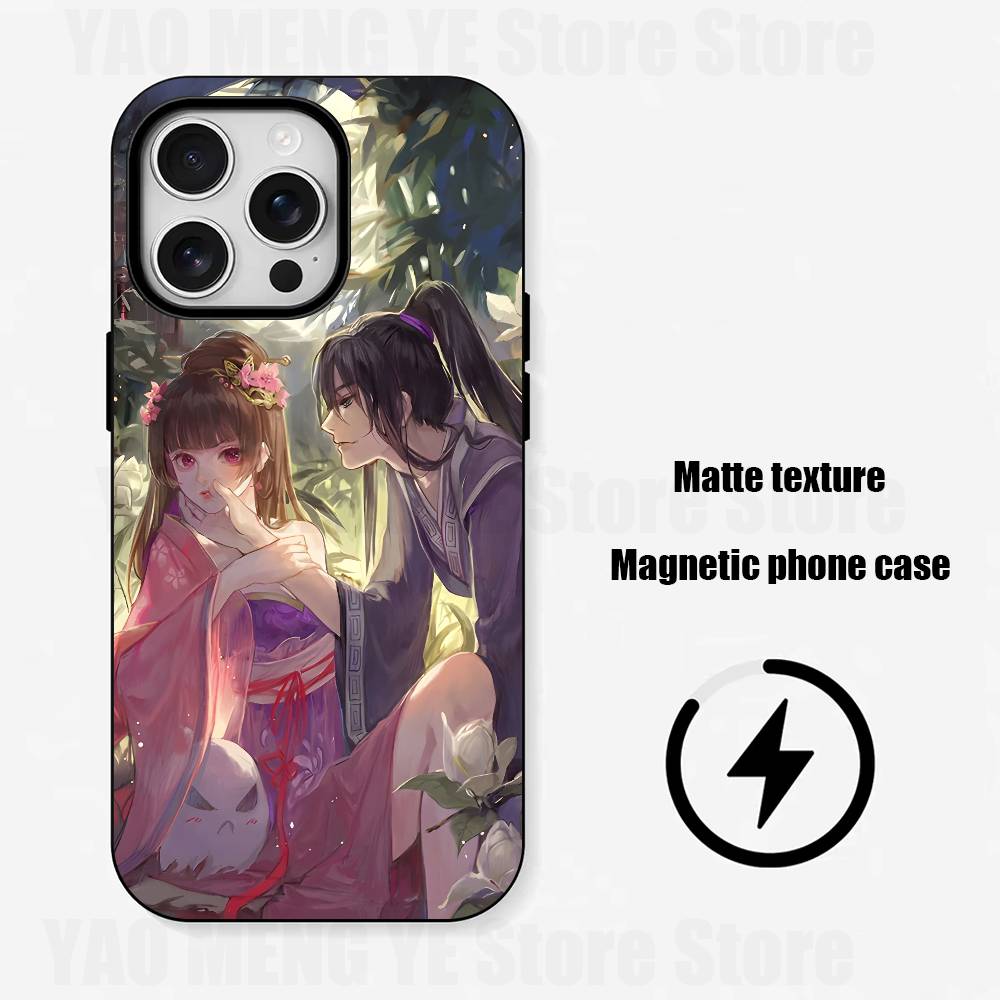 Anime Psychic Princess Matte Magnetic For Case For iPhone 17,16,15,14,13,12,11 Pro Plus Mini Max Frosted Cover