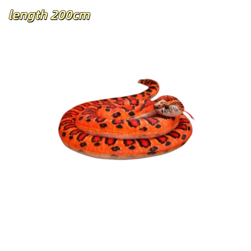 Simulated Snake Plush Toys Rattlesnake Python Green Snake Stuffed Doll Fun Prank Toys Collection Home Decor Toys Birthday Gifts