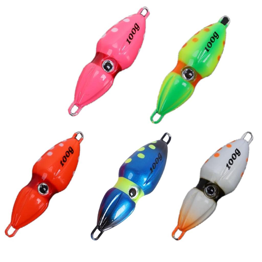 OMOKU Tairaba Luminous Head Metal Jig Tie for Red Sea Bream Squid-Shaped (60g) [Used]