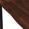 60 x 55 x 75 cm Solid Acacia Wood Dark Brown and Black