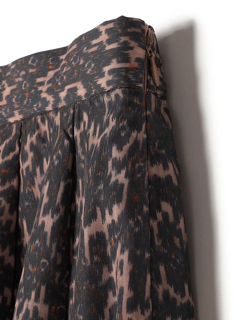 Ships Colors MULHOUSE Machine Washable Leopard Print Flared Skirt, Women's, Brown, Size S, 223250015