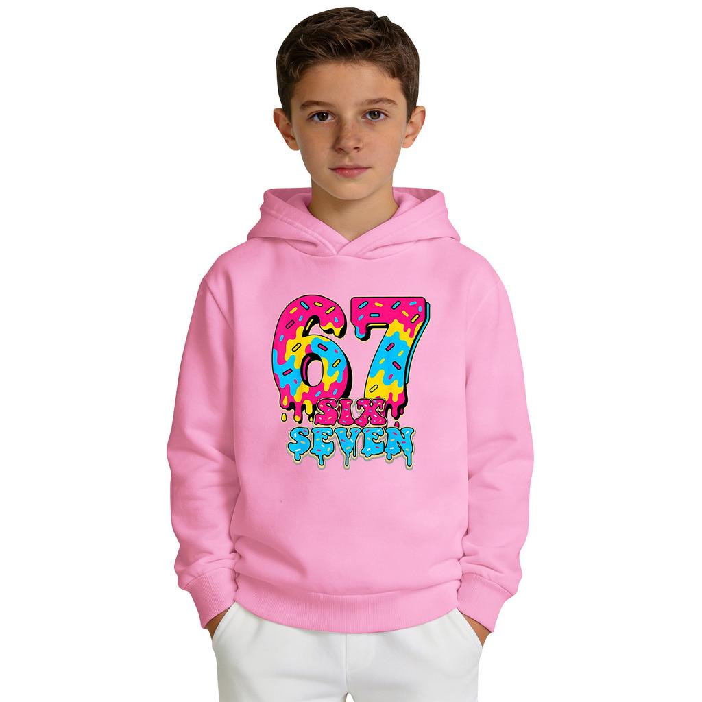 Boys' Printed Hooded Long-Sleeve Sweatshirt Casual Sports Comfort Sweatshirt