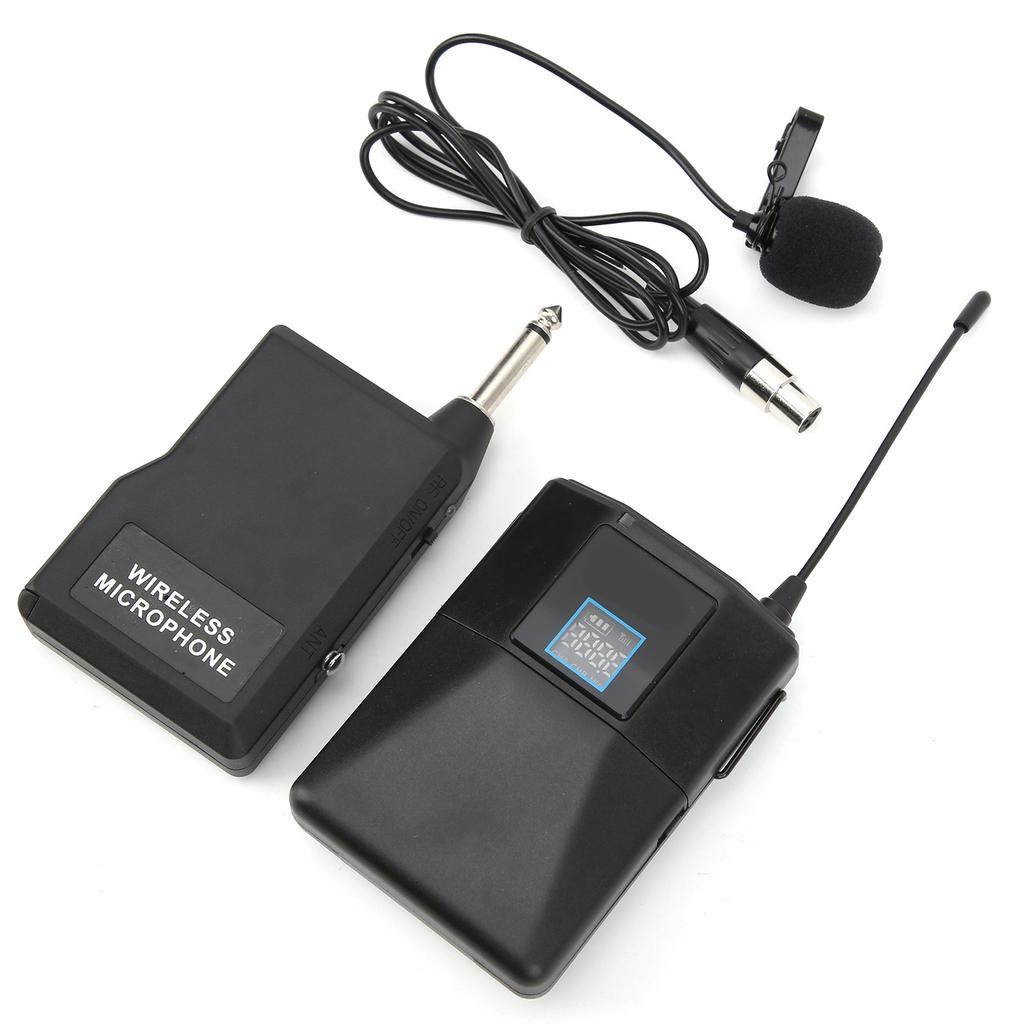 Lavalier-Mikrofon UHF Drahtlos Clip-On Ansteckmikrofon für Interview Videoaufnahme