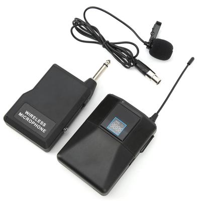 Lavalier Microphone UHF Wireless Clip On Lapel Lav Mic for Interview Video Recording