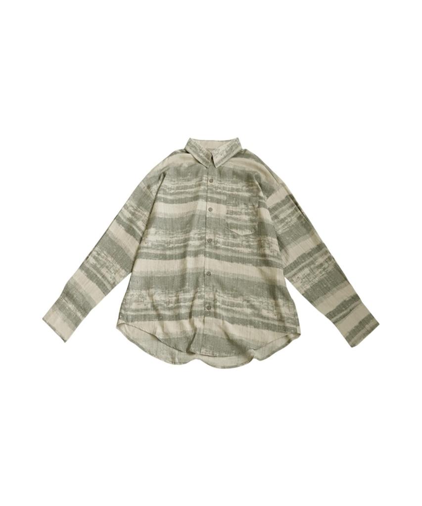 Antiqua Nuance Striped One Khaki Beige Shirt, Women's, MY-00020, Size, 01,