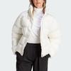 Adidas Originals Trefoil Vegan Puffer Jacket With Stand Collar And Long Sleeves Women Outerwear White IJ8236