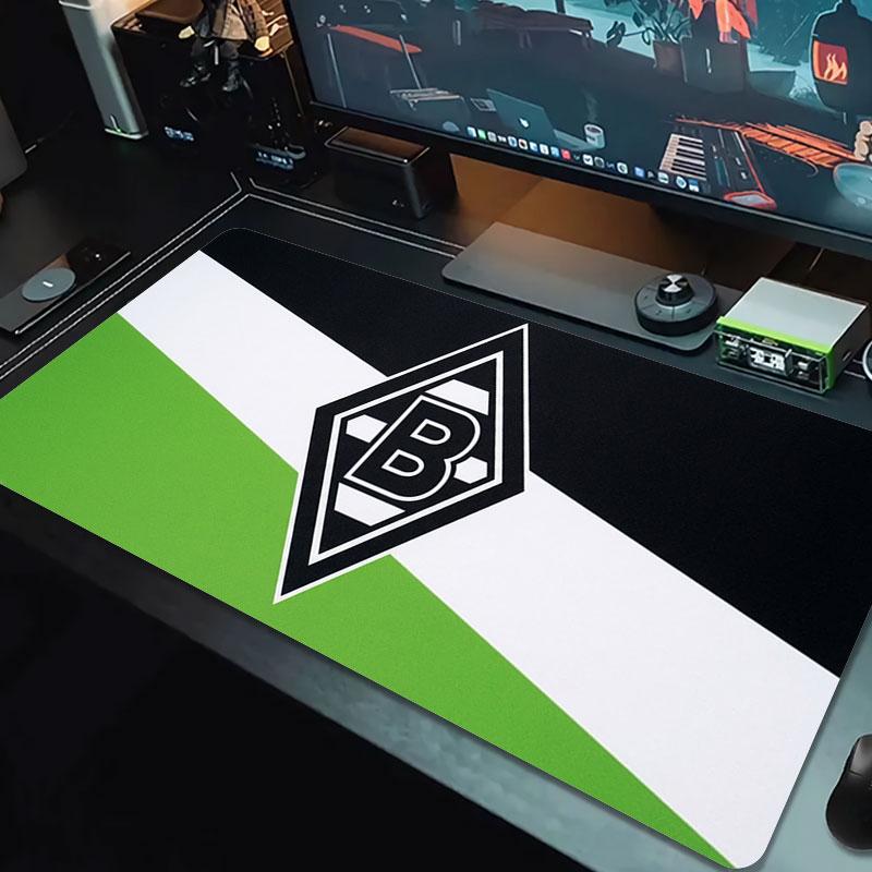 Borussia Großes Mauspad Große Gaming-Tischunterlage Rutschfest Laptop Tablet Großes Mauspad XXL Matte Mini-PC Spielmatte Mit Verriegeltem Rand