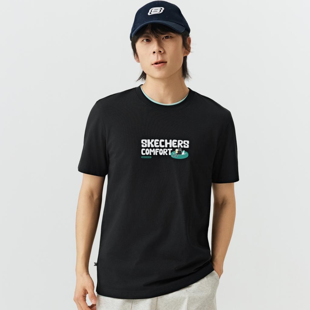 Skechers Cooling Antibacterial Stretch Comfortable T-Shirt Unisex Tops L226U026-0018