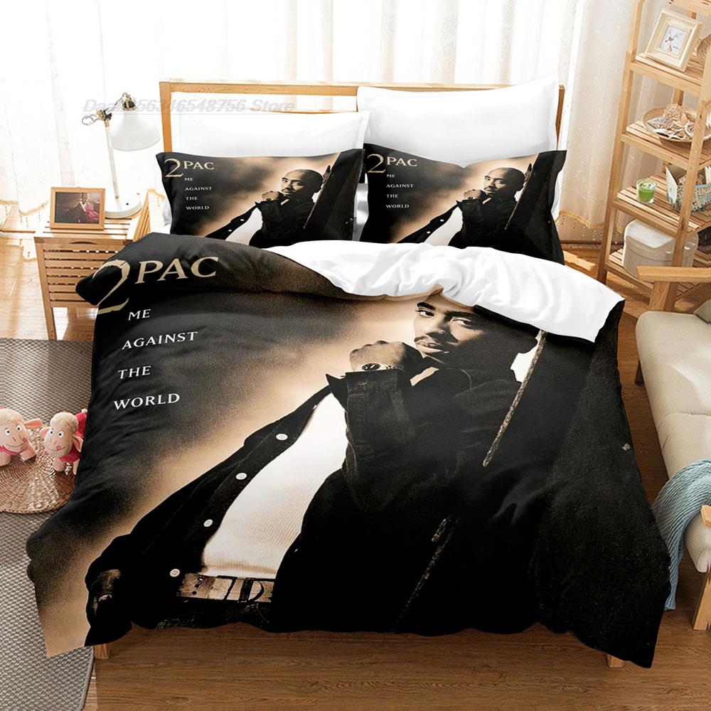 2 Pac Bedding Set Single Twin Full Queen King Size Bed Set Aldult Kid Bedroom Duvetcover Sets Tupac Amaru Shakur Bed Sheet Set