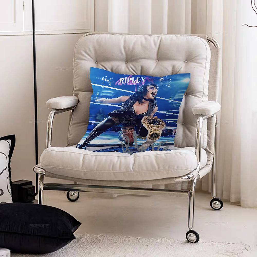 Rhea Ripley Female Wrestler Pillowcase Toon Gift Cushion Cover Bedroom Home Sofa Chair Seat Decor Pillow Case