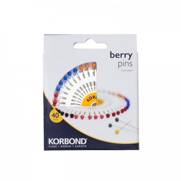 Korbond Berry Pins Nickel Plated 40pk