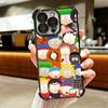 Cartoon S-South P-Parkes Soft Phone Case For iPhone 15 16 17 Air 14 Pro Max 16E Plus 13 12 Mini Plating Anti-Fall Fundas