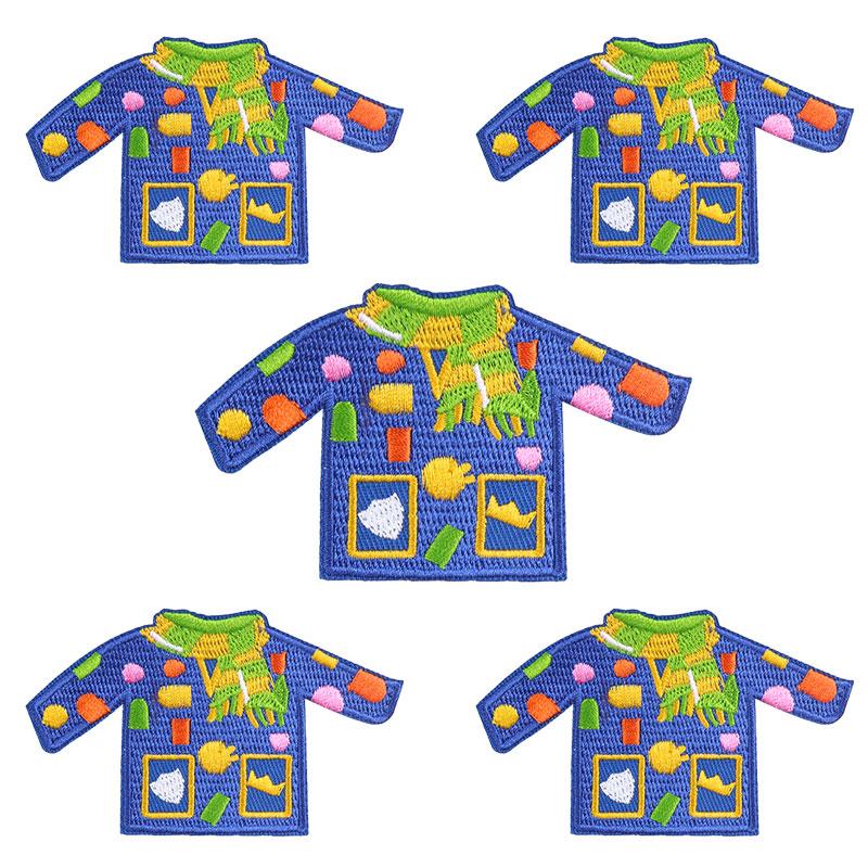 10pcs /Lots Netherland Carnival Patch Netherland Oeteldonk Emblem Full Embroidered Patches Iron On Patches For Clothing Sew Diy 