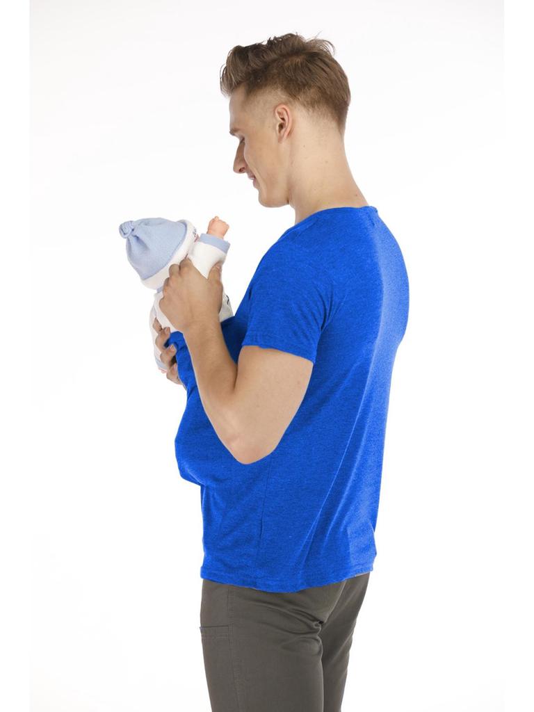 Camiseta Casual Multifuncional Canguru Mãe e Pai para Mulheres - Estilo Europeu e Americano