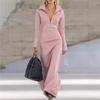 Dames Winter Lange Mouwen Ritssluiting Voorkant Getailleerd Midi Jurk Met Opstaande Kraag Casual Elegante Stijl