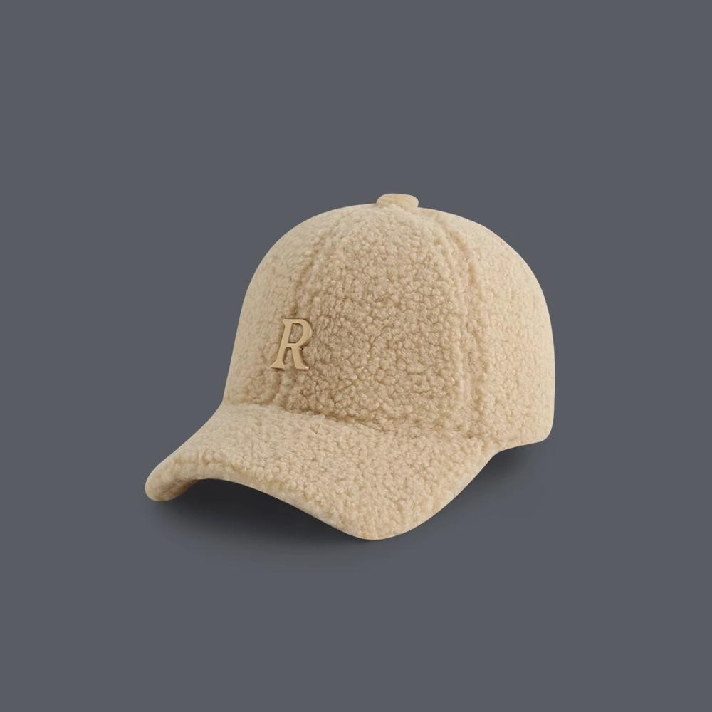 Baseball Cap Winter Hat For Women Men Unisex Letter Metal Logo Imitation Cashmere Keep Warm Simple Casual Winter Caps New Velvet