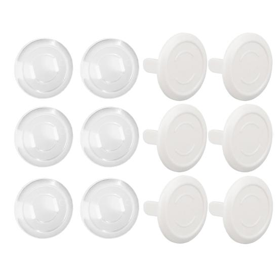 12Pcs Anti Electric Shock Outlet Plugs Covers Insulated Plastic Baby Protection Electrical Outlet Cover for Children