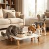 Raised Edge Elevated Pet Feeding Stand Sturdy Pet Feeder Stand Pet Supplies Raised Feeder  Home