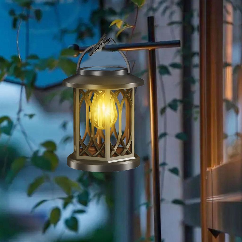 Solar Lanterns Outdoor Pathway Water Proof Lamp Hangable Weather Resistant Lanterns For Backyard Walkway Driveway Balcony Fence