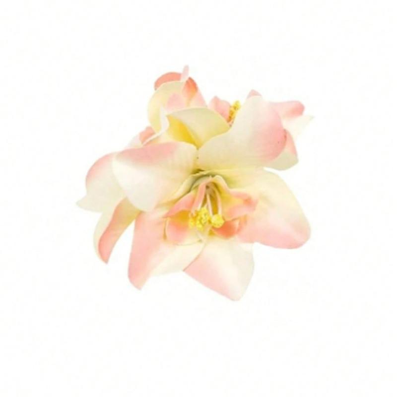 

Заколки для волос с цветами Женские искусственные тропические цветы гибискуса Заколки-крабы для пляжного отдыха, вечеринки, в стиле бохо, модные, элегантные, минималистичные, однотонные светло-розовый