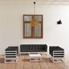 8 Pcs Garden Set with Cushions Solid Pine Wood
