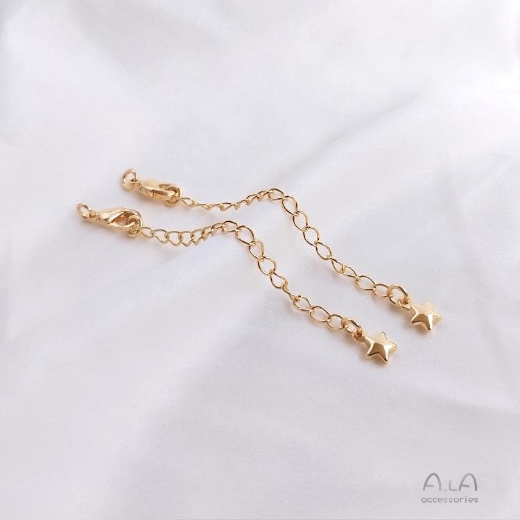 14K Gold Filled Color-Retaining Extension Chain for DIY Jewelry