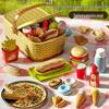 Kids' Fruit & Burger Cutting Picnic Pretend Play Set