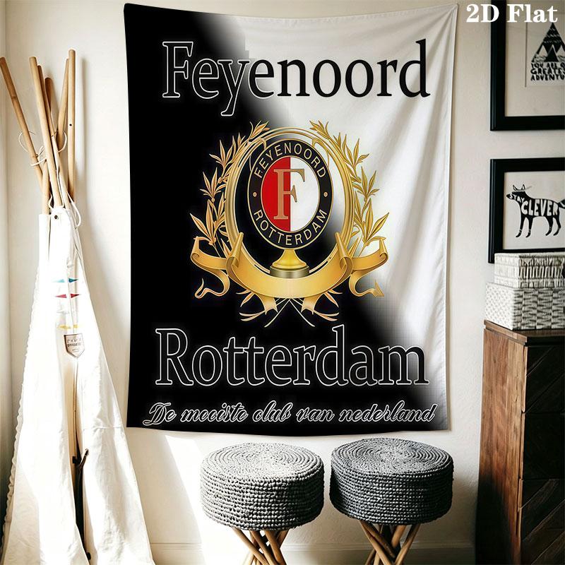 Feyenoord Rotterdam Wall Hanging Printed Fabric Blanket Decorative Tapestries for Bedroom Living Room Home Decor