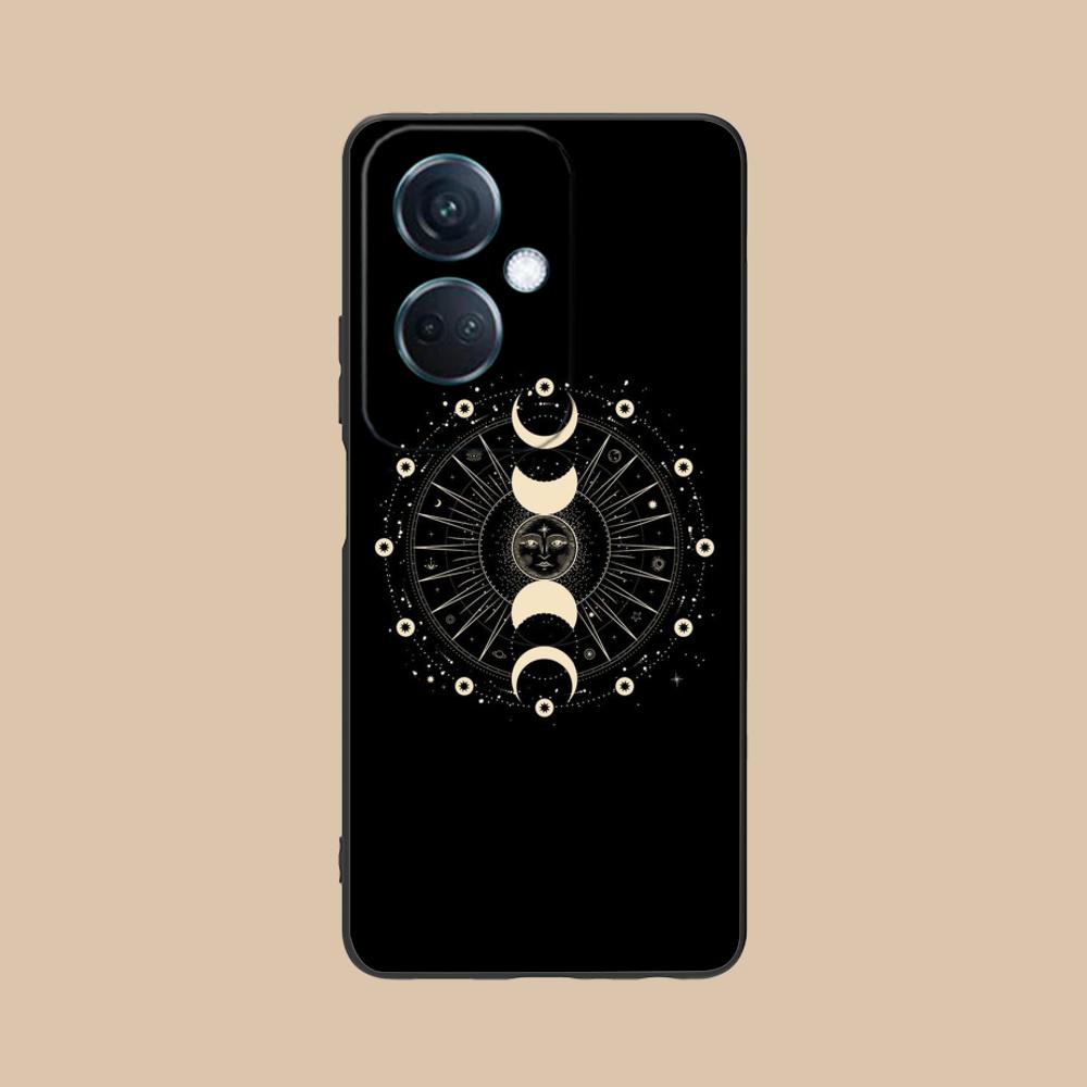 Sun Moon Mobile Cell Phone Case for OPPO Reno 14 13 12 11 10 9 8 7 6 5 F T Pro 5G Colorful Printing Cover Luxury Pretty Cover